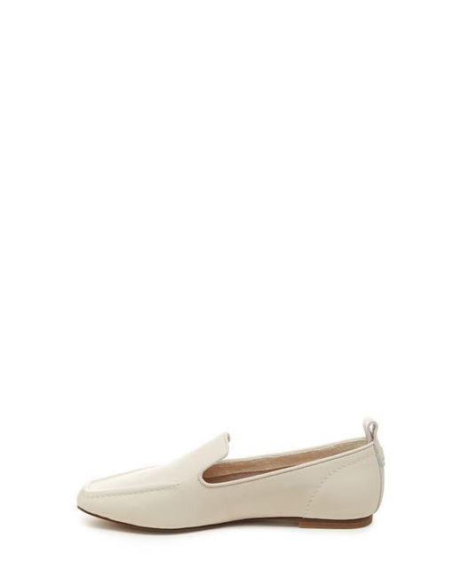 Kelsi Dagger Brooklyn White Finley Square Toe Flat