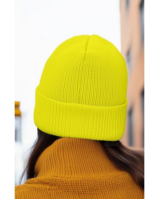 Alix Yellow Lil Flower Beanie Cap