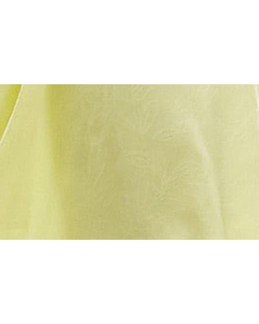 TOPSHOP Yellow Floral Jacquard Minidress
