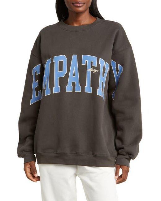 The Mayfair Group Ways To Show Empathy Fleece Graphic Sweatshirt in Gray Lyst