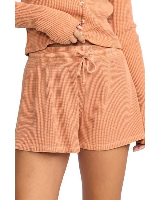 Billabong Orange Debbie Vibes Thermal Shorts
