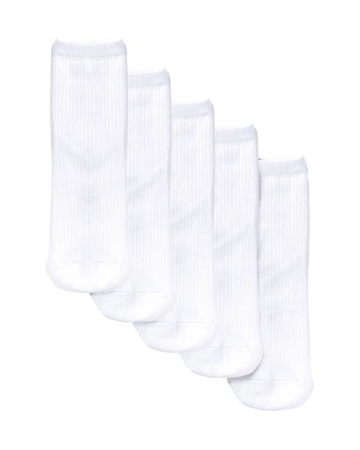 Stems White 5-Pack Everyday Ankle Socks