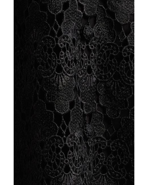 FRAME Black The Lace Button Front Dress