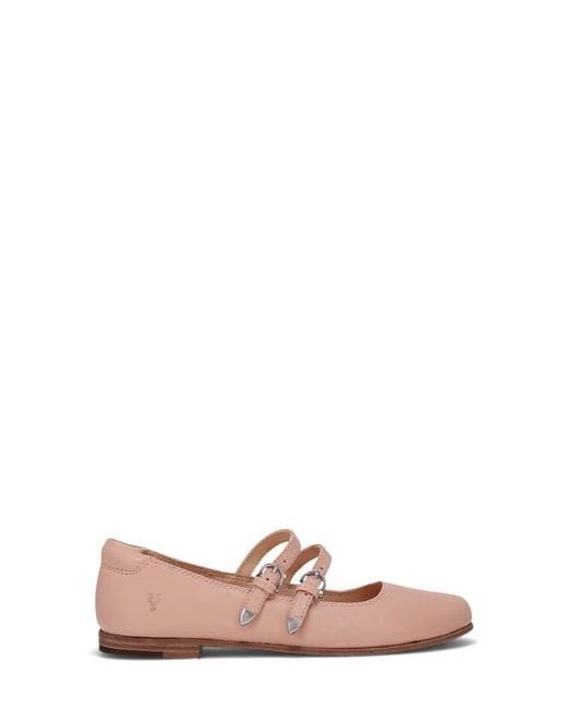 Frye Pink Carson Mary Jane Flat