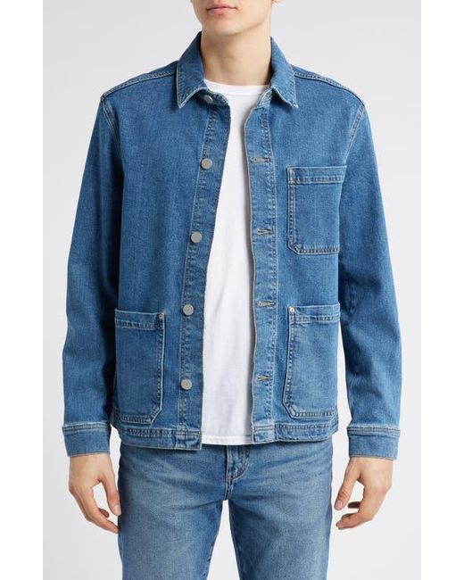DL1961 Blue Sean Stretch Denim Shirt Jacket for men