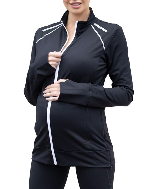 ANGEL MATERNITY Blue Maternity Workout Jacket
