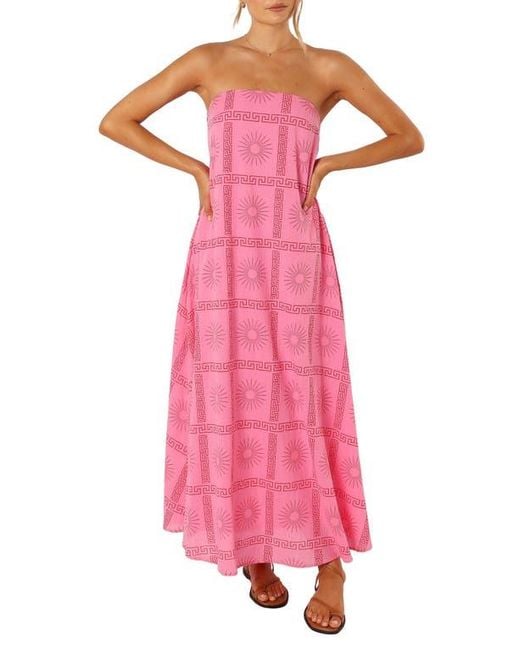 strapless open back dress Yorkshire Dress, Pink – Stitchy Fish main image 1