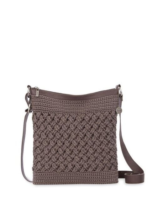 The Sak Brown Lucia Crossbody Hand Crochet Bag