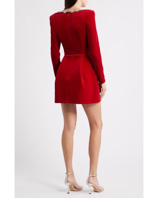 strapless open back dress Nadine Merabi-Olivia Dress (Red) – High-End Hire main image 1
