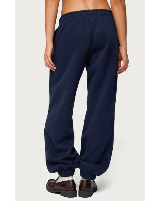 Edikted Blue Jayce Sweatpants