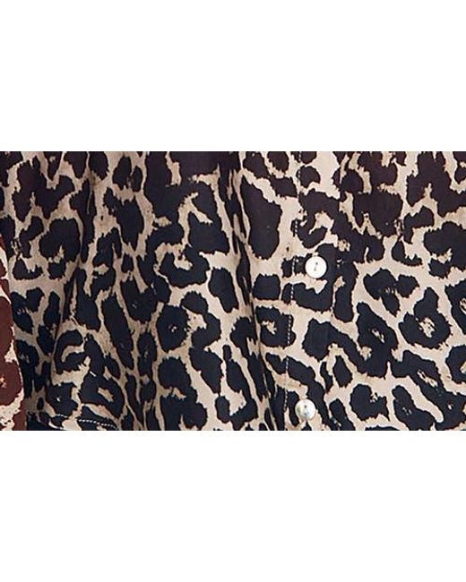 Bella Dahl Black Ombré Leopard Print Button-Up Shirt