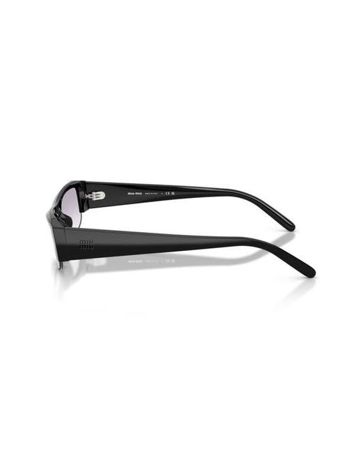 Miu Miu Black 54Mm Rectangular Sunglasses