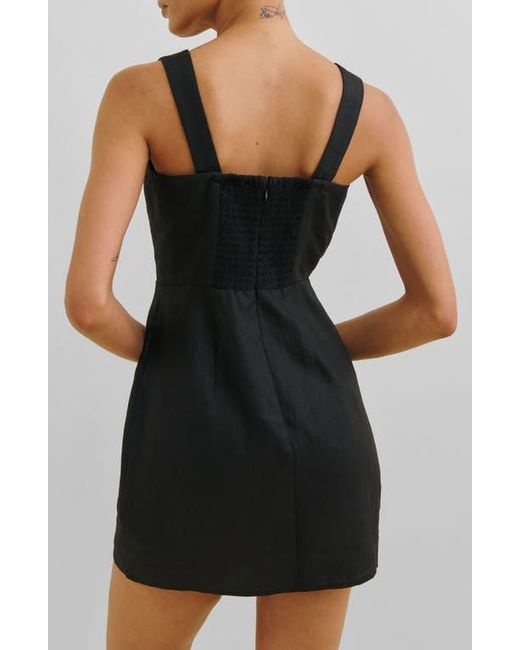 Reformation Celosia Sleeveless Linen Minidress in Black | Lyst Reformation Celosia Sleeveless Linen Minidress in Black | Lyst