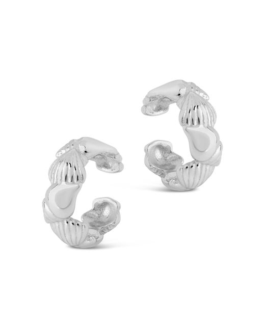 Sterling Forever White Cali Ear Cuffs