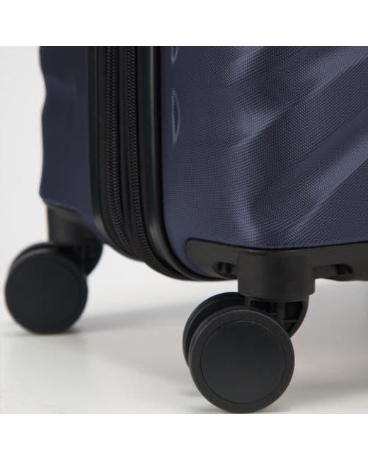 Delsey Paris Blue Alexis Hardside 29-Inch Checked Expandable Spinner Luggage