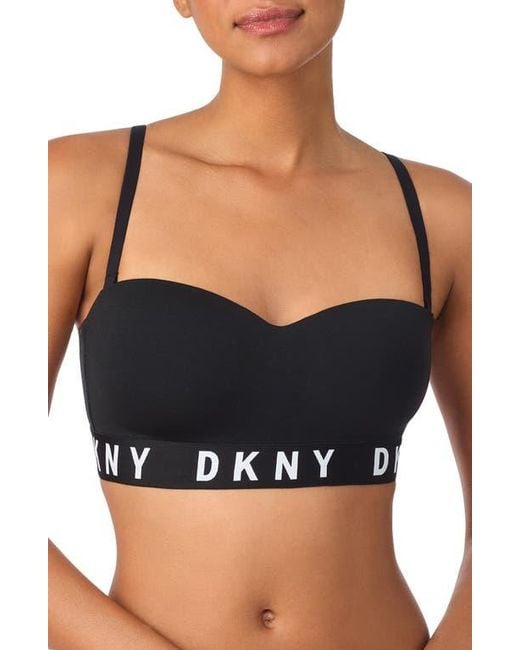 DKNY Black Cozy Removable Strap Wireless Bra