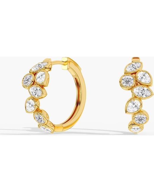 Everlee Metallic Frame Multi-Shape Lab Diamond Hoop