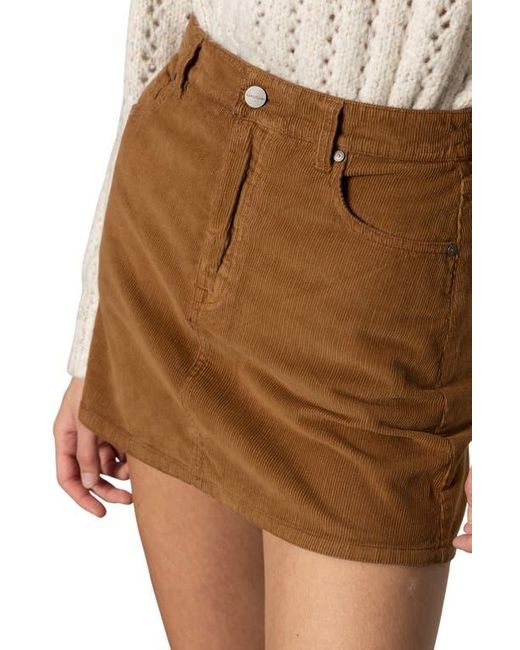 Sanctuary Brown Briar Stretch Cotton Corduroy Miniskirt
