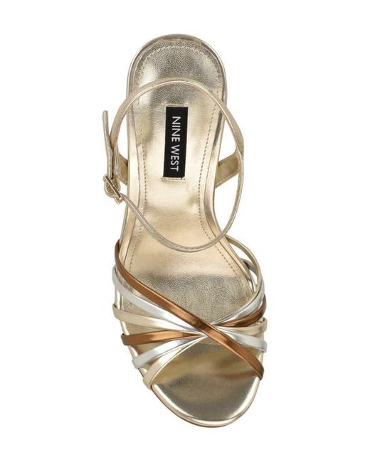 Nine West Metallic Meripen Ankle Strap Sandal