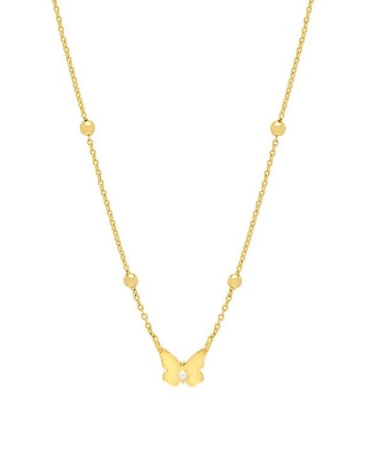Estella Bartlett Metallic Butterfly Pendant Necklace