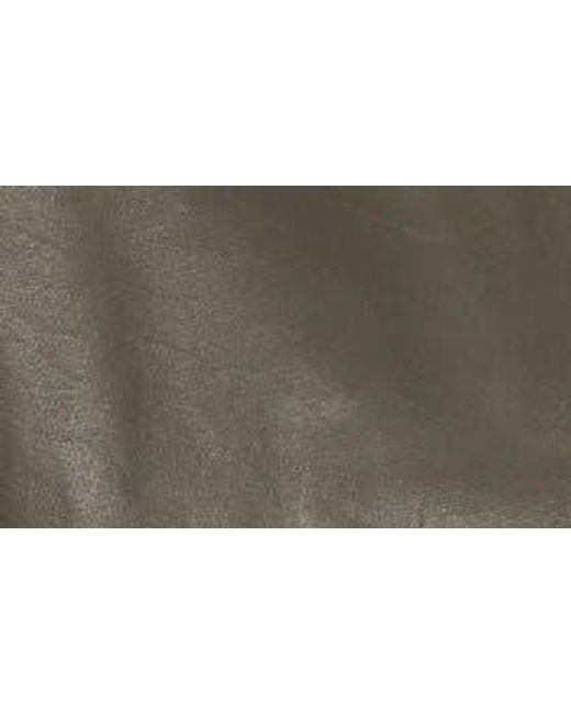 Tahari Gray 'alexandra' Knit Collar Belted Leather Coat