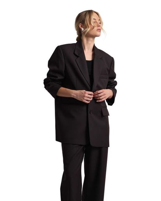 ALMINA CONCEPT Black Oversized Double Button Blazer