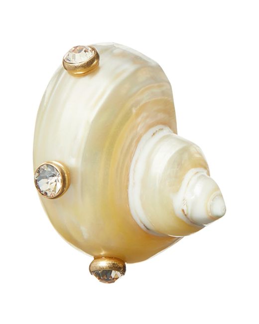 Tory Burch Natural Shell Stud Clip-on Earrings
