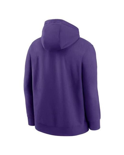 Nike Purple Minnesota Vikings Busted Play Club Fleece Pullover Hoodie for men