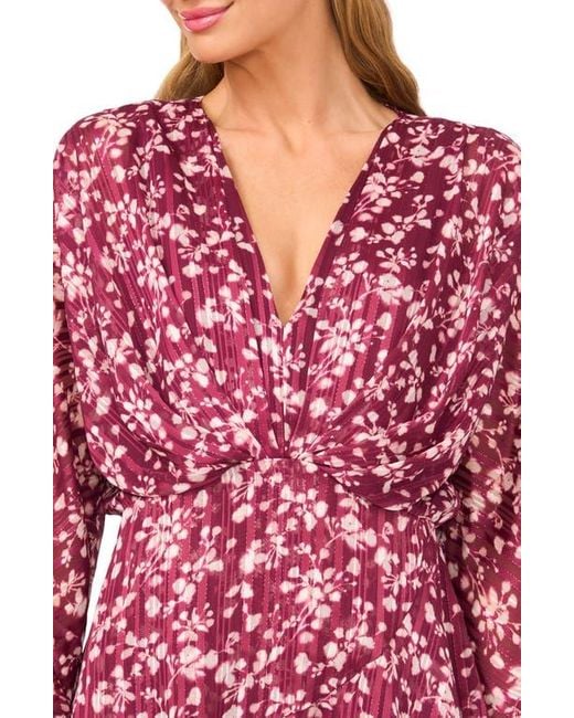 Parker Red The Livy Long Sleeve Cocktail Dress