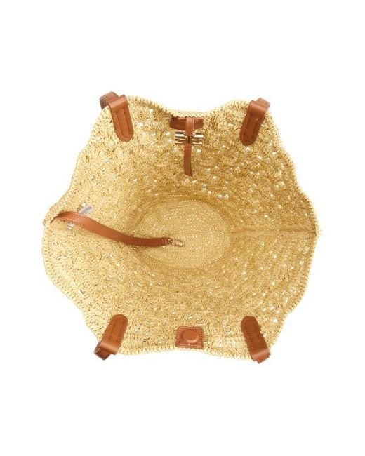 Sam Edelman Metallic Layla Floral Raffia Tote Bag