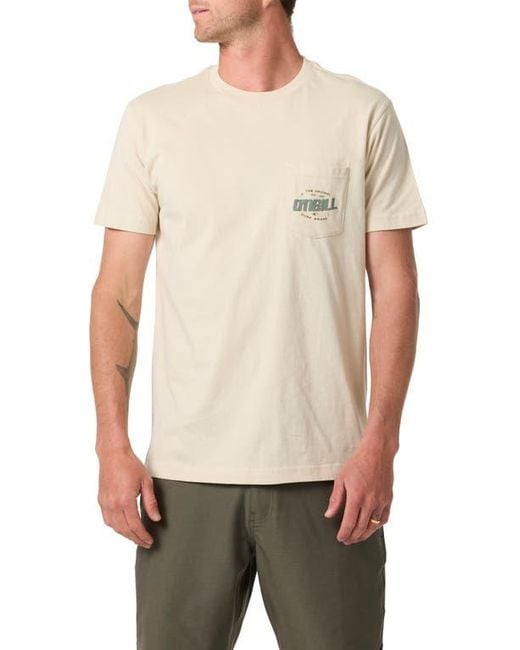 O'neill Sportswear Natural Name Badge Pocket Graphic T-Shirt for men