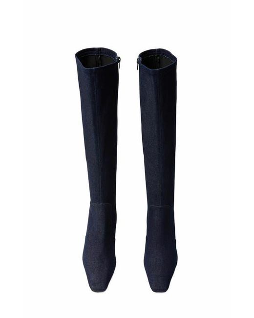 WeWoreWhat Blue Knee High Glove Boot