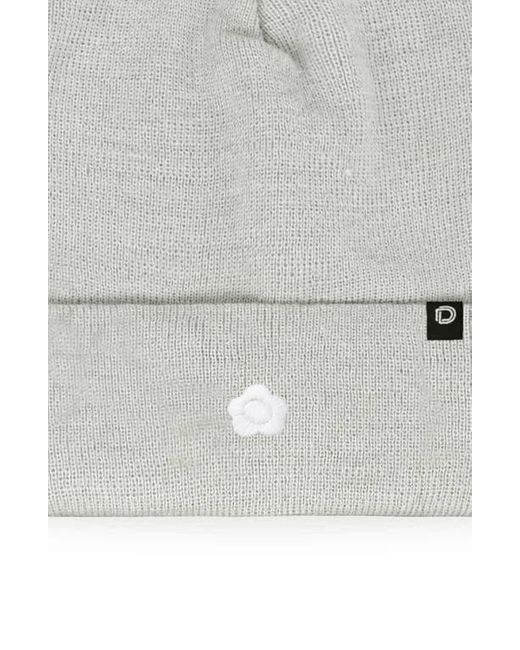 Alix White Lil Flower Beanie Cap