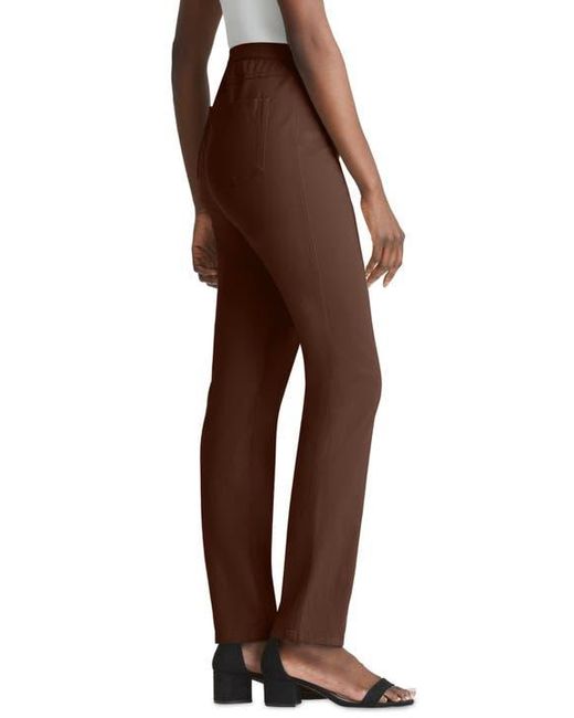 Jessica London Brown Stretch Denim Straight-Leg Jegging