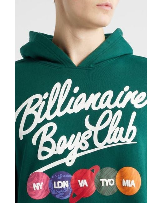 BBCICECREAM Green Script Cotton Graphic Hoodie for men