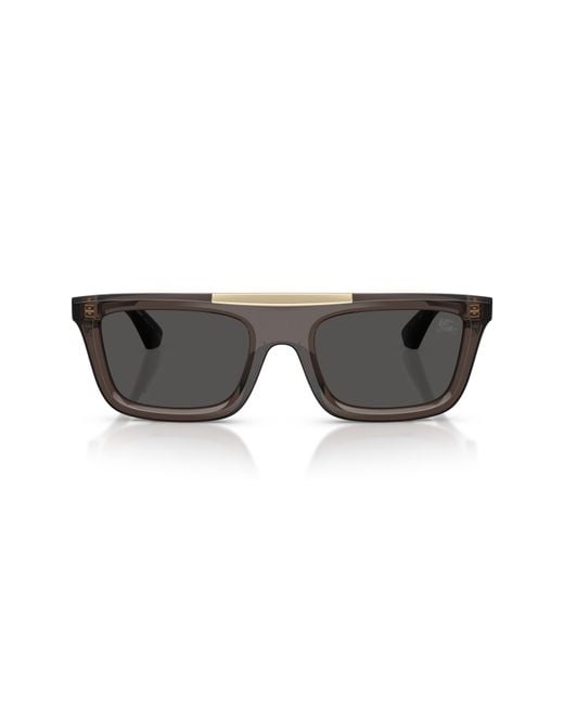 Burberry Black 54Mm Rectangular Sunglasses for men