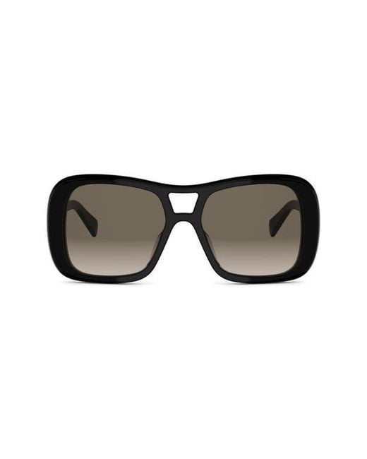Céline Black Triomphe 55Mm Gradient Pilot Sunglasses