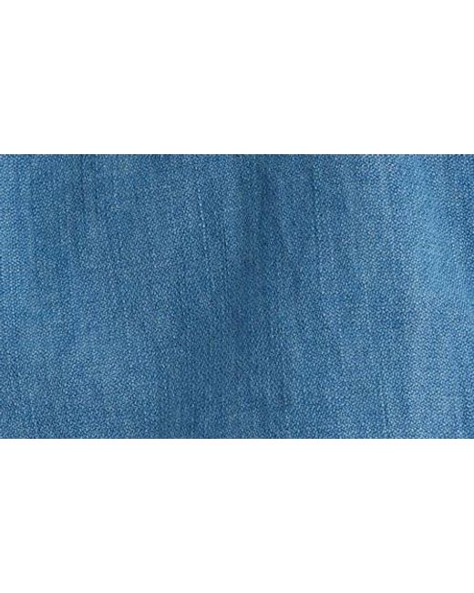Frank & Eileen Blue Ruffle Collar Relaxed Button Up Shirt