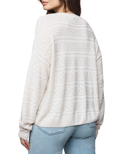 Splendid White Georgie Oversize Pointelle Sweater