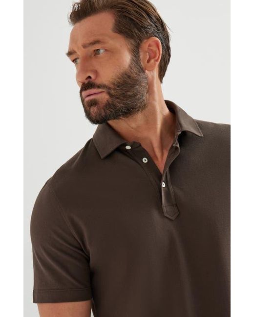 Brunello Cucinelli Brown Piqué Polo Shirt for men