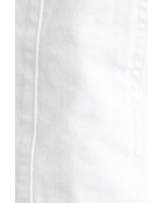 L'Agence White Cody High Waist Barrel Leg Rodeo Jeans