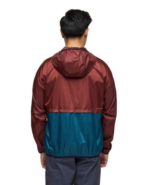 COTOPAXI Red Teca Half-Zip Windbreaker for men