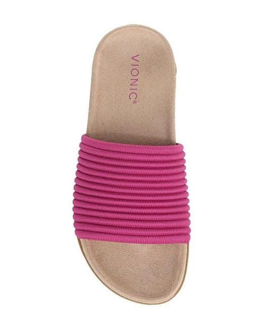 Vionic Pink Evie Slide Sandal