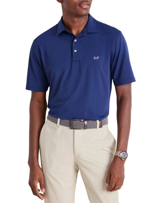 Vineyard Vines Blue Sankaty Performance Polo for men