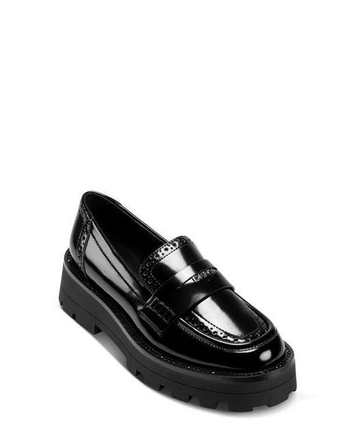 DKNY Black Sahana Platform Penny Loafer