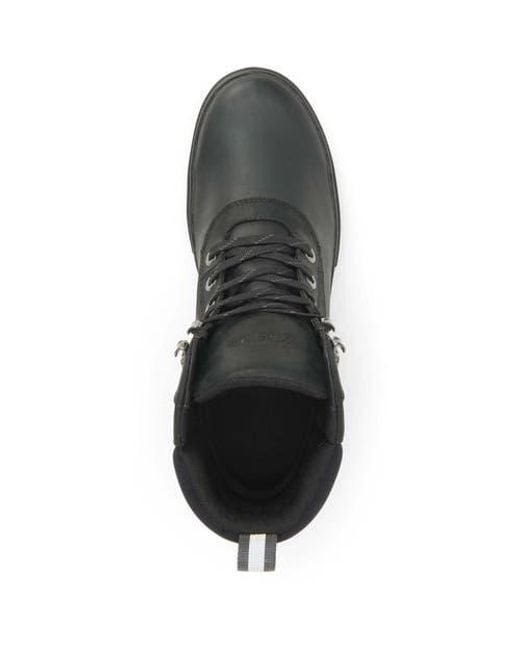 XtraTuf Black Leather Lace Ankle Deck Boot for men