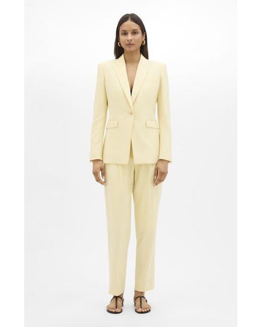 Another Tomorrow Natural Single Button Jacket