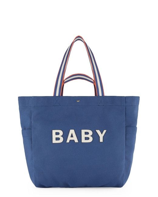 Anya Hindmarch Blue Household Baby Canvas Tote