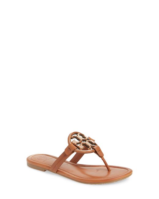 rose gold tory burch flip flops