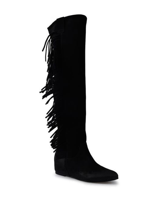 Zigi Black Brooklynne Knee High Wedge Boot